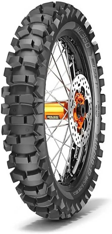 Metzeler MC360 MID SOFT 120/80 -19 M/C 63M NHS TT Trasera, negro