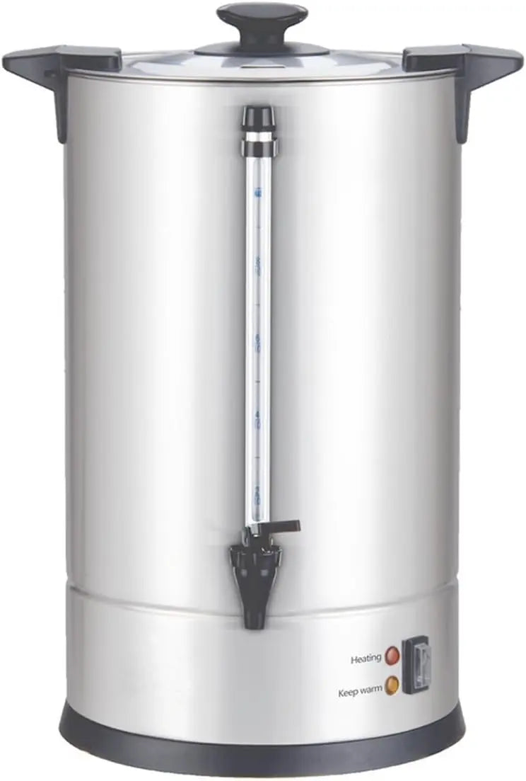 Louis Tellier Percolador de café profesional - Capacity 13,2 L - 100 Tazas - Acero Inoxidable - Grifo de Goteo, plata