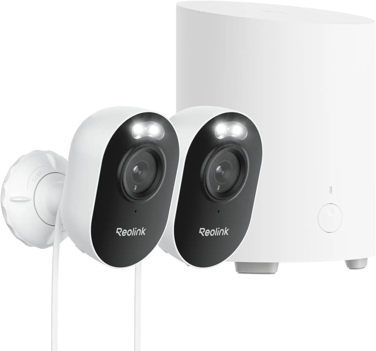 Reolink Kit Camara Vigilancia WiFi Exterior 2K Home Hub Mini Lumus, blanco