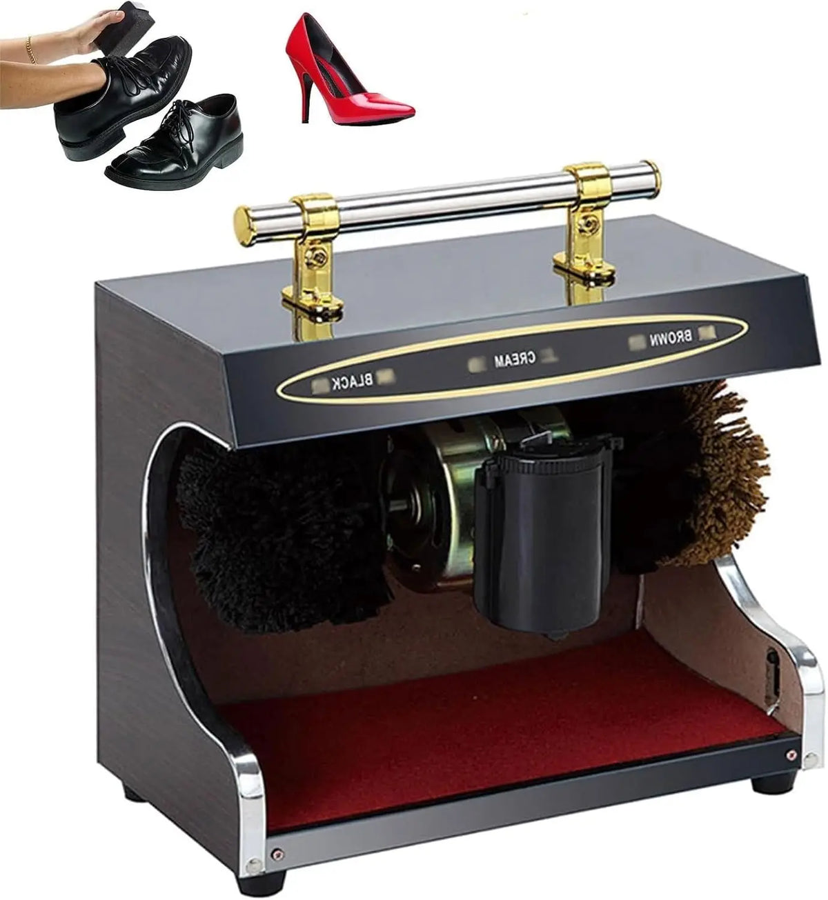 Generic Pulidora automática Zapatos por inducción, 100W, con Mango, negro