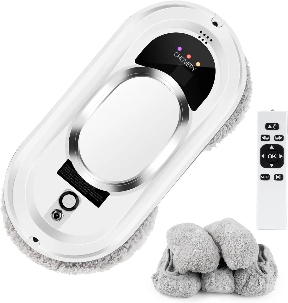Mando a distancia CHOVERY Limpiacristales Control Remoto Robot 5600pa Super Succión eléctrico Navegación Inteligente Maquina para Todas Las, blanco