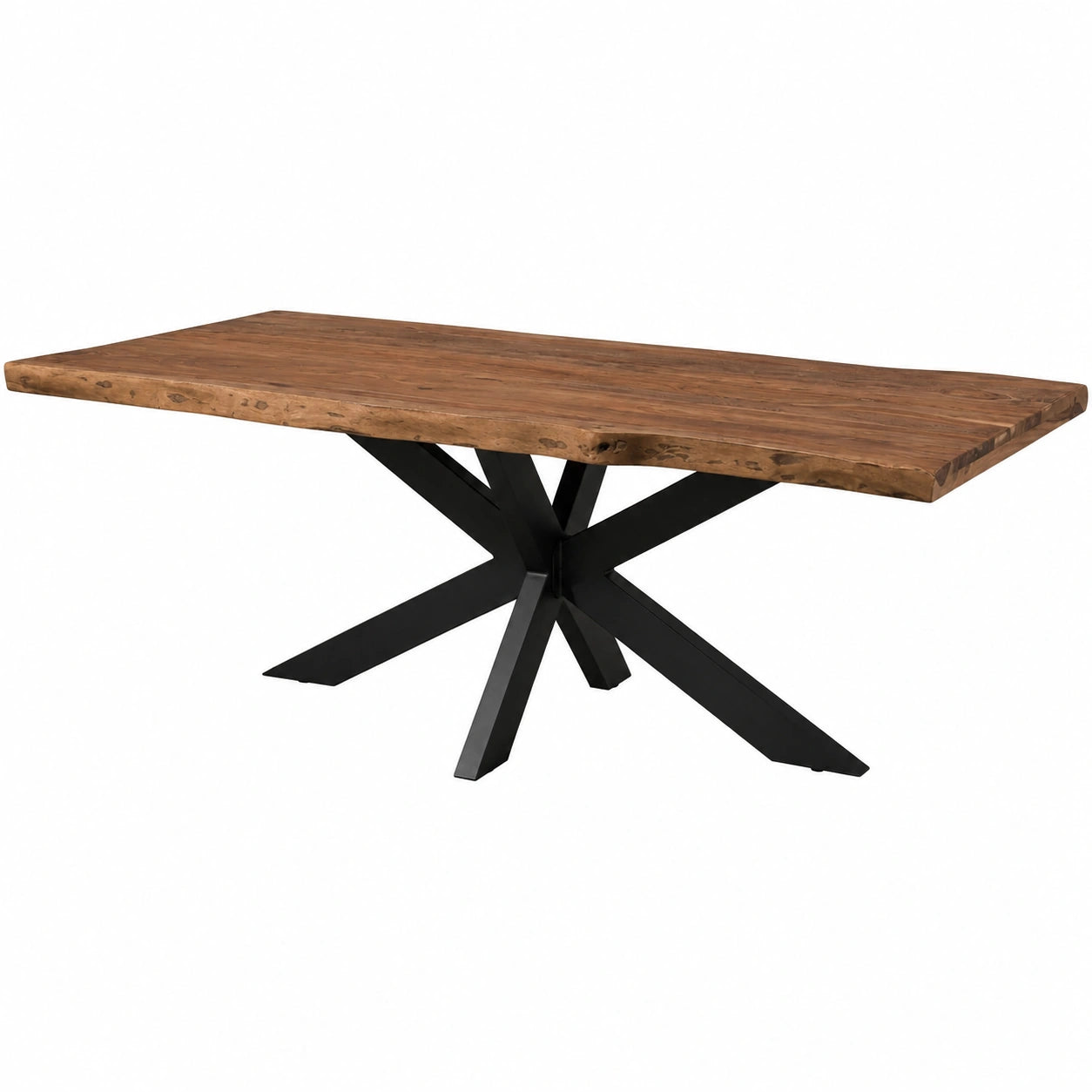 Tavolo da Pranzo in Legno di Sheesham con Gambe a X Antracite 180x90