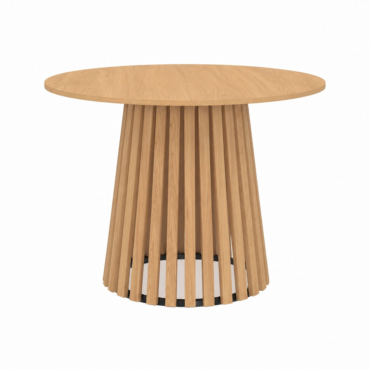 Tavolo da Pranzo Rotondo CARMEN per 6 Persone con Gambe in Legno e Piano da 80 cm