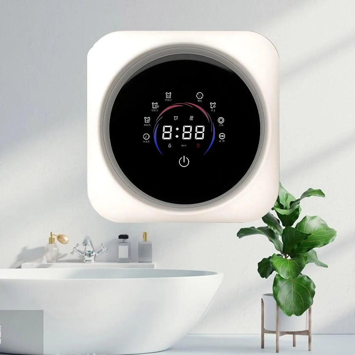 Lavadora Lissontine Automática De Carga Frontal Y Mini Lavadora Portátil, Secadora Compacta Con Panel De Control LCD, gris