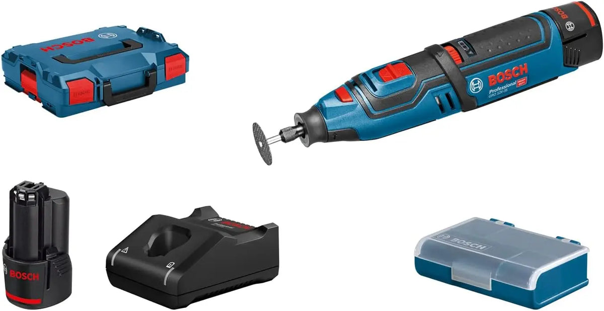 Bosch Professional sistema de 12 V multiherramienta giratoria a batería GRO 12V-35, azul