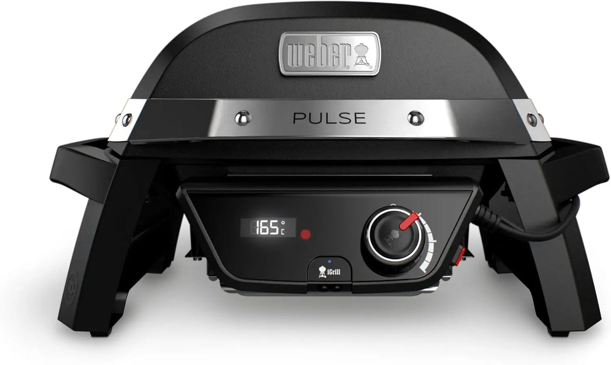 Parrilla eléctrica Weber Pulse 1000 parrilla eléctrica, 41 x 31 cm, superficie de parrilla de 41 x 31 cm, temperaturas superiores a 300 °C, negro