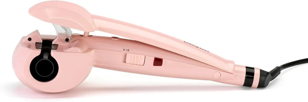 BaByliss Curl Secret Rose Blush - Rizador Automático, Peinados fáciles y rápidos, Rizos duraderos, 2 Ajustes de temperatura, Hasta 205°C, Rosa