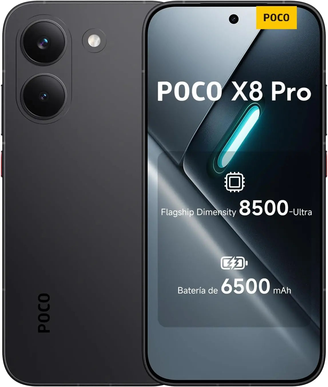 Teléfono móvil Xiaomi POCO X8 Pro Smartphone de 8+256GB Negro Batería de 6500mAh