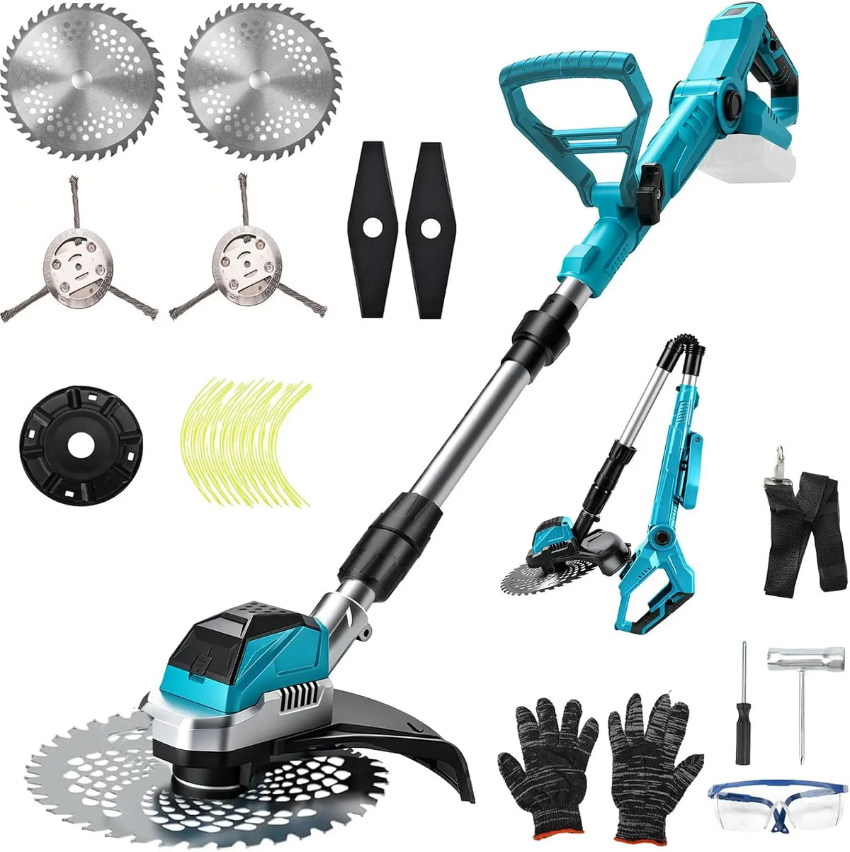 Batería para herramientas panthem Desbrozadora Bateria Electrica Compatible con Makita 18V (sin batería), gris