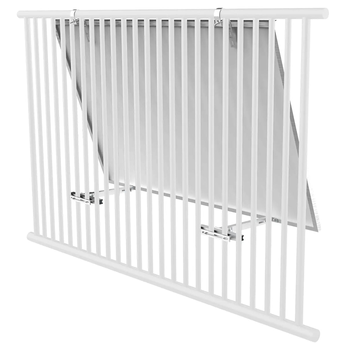 LEICKE Soporte de mini central eléctrica de balcón para todos los módulos solares, gris