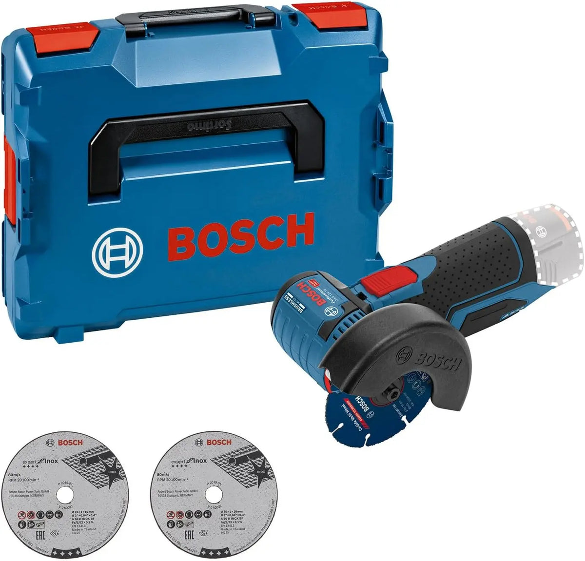 Bosch Professional sistema de 12 V amol. ang. batería GWS 12V-76, azul
