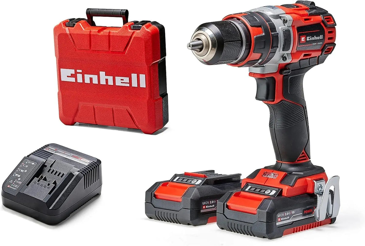 Taladro Einhell profesional Taladro percutor con batería TP-CD 18/50 Li-i BL Kit, rojo