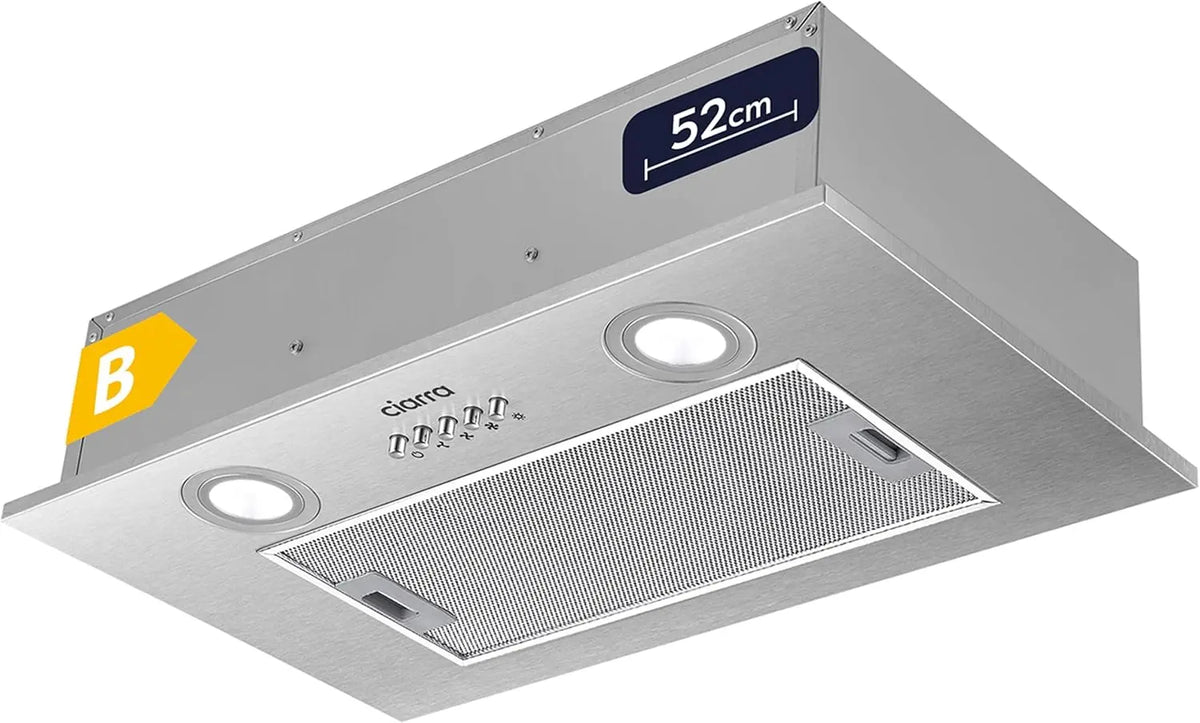 CIARRA CBCS5913A Campana Integrada 52 cm Extractora Encastrable Plateada