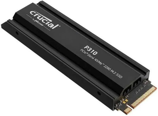 Unidad ssd Crucial P310 - SSD - 1 TB - Interno - M.2 2280 - PCIe 4.0 x4 (NVMe) - Disipador térmico Integrado, negro