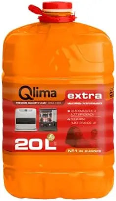 Qlima Combustible para Estufas de Parafina, Bajo Olor y Alta eficiencia, 20 Litros, naranja