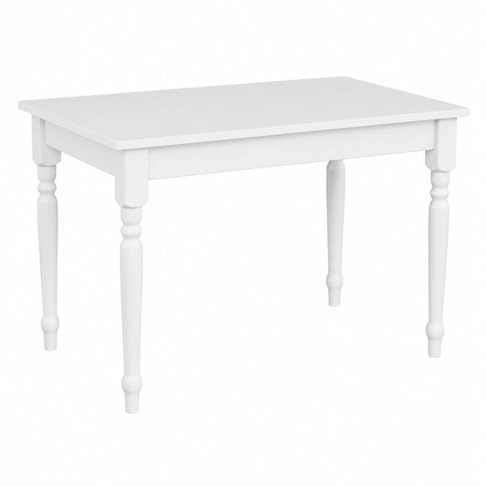 Tavolo da Pranzo Scandinavo in Legno di Pino Bianco 100x60 cm per 2 Persone