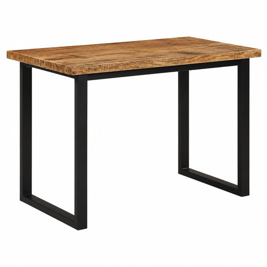 Tavolo da pranzo in legno massello di mango, 110x55x75 cm, design minimalista per cucina e sala da pranzo