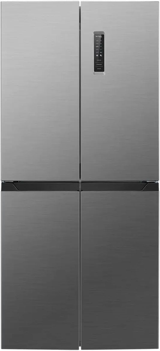Frigorífico Bomann y Congelador de Acero Inoxidable 362L KG7358-Inox, Capacidad 173L, Frigorífico 121L, Congelador 52L, Iluminación LED, plata