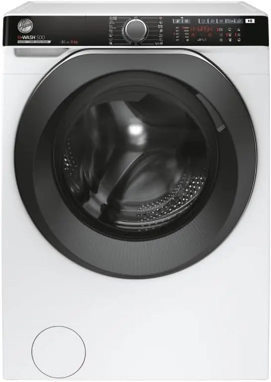Lavadora Hoover HWP49AMBC7/1-S Lavadora frontal 9 kg Inverter 1400 RPM Clase energética A, negro