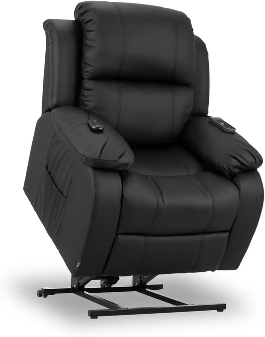 Sillón reclinable ZZ DON DESCANSO Sillón Relax Reclinable Eléctrico Levanta Personas Trevi Negro, Reclinación 160º, 10 Programas, Temporizador, negro