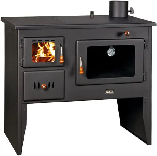 Horno BALKAN ENERGY de cocina con conductor de agua 1P41 W12, potencia 16 kW, negro