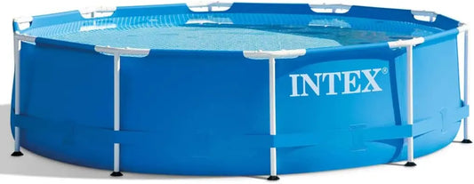 Intex 28202UK 10ft x 30in Metal Frame Swimming Pool con Filter Pump, 4,485 Liters, azul, 305x76 cm