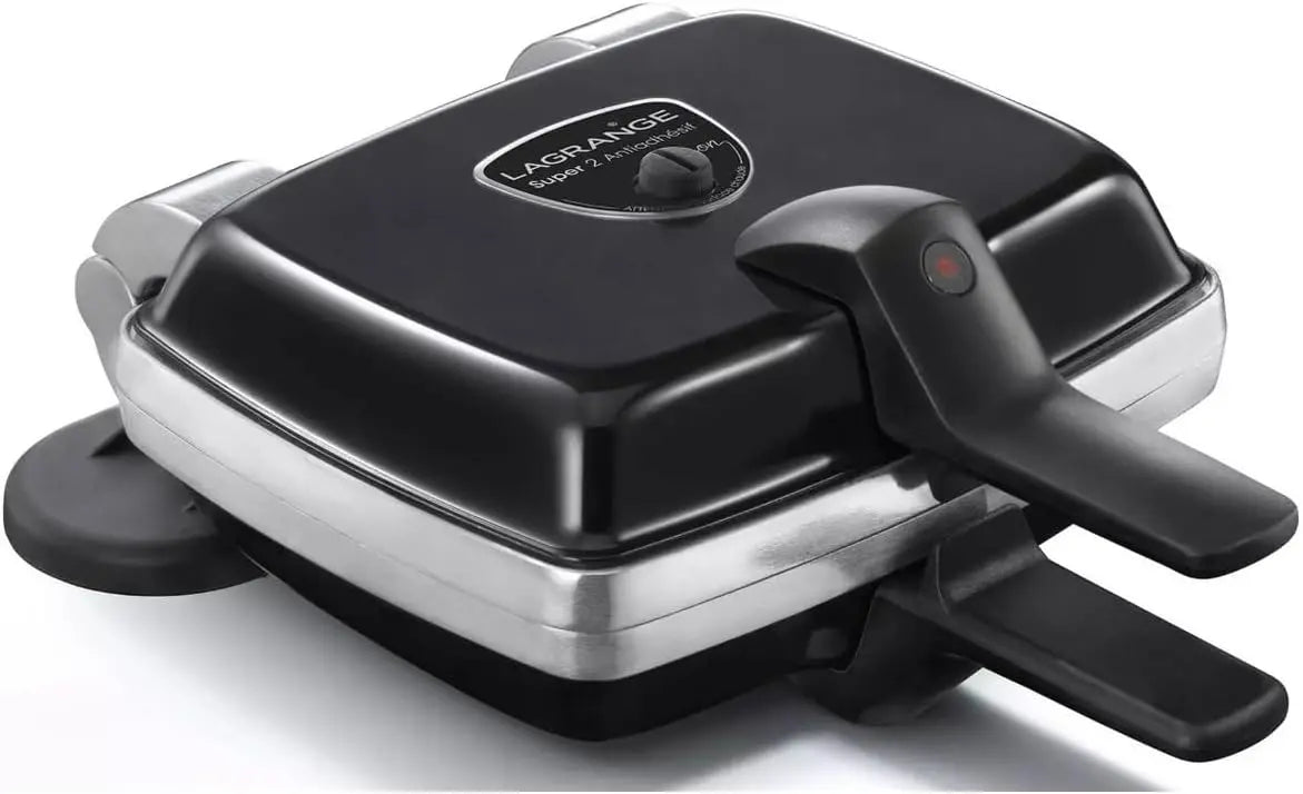 LAGRANGE gofrera crujiente 2 platos 1000w negro 039426