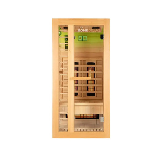 Sauna de infrarrojos Home Deluxe Cabina de infrarrojos REDSUN S Deluxe - 90 x 90 x 190 cm - para 1 persona, 4 calefactores de espectro completo