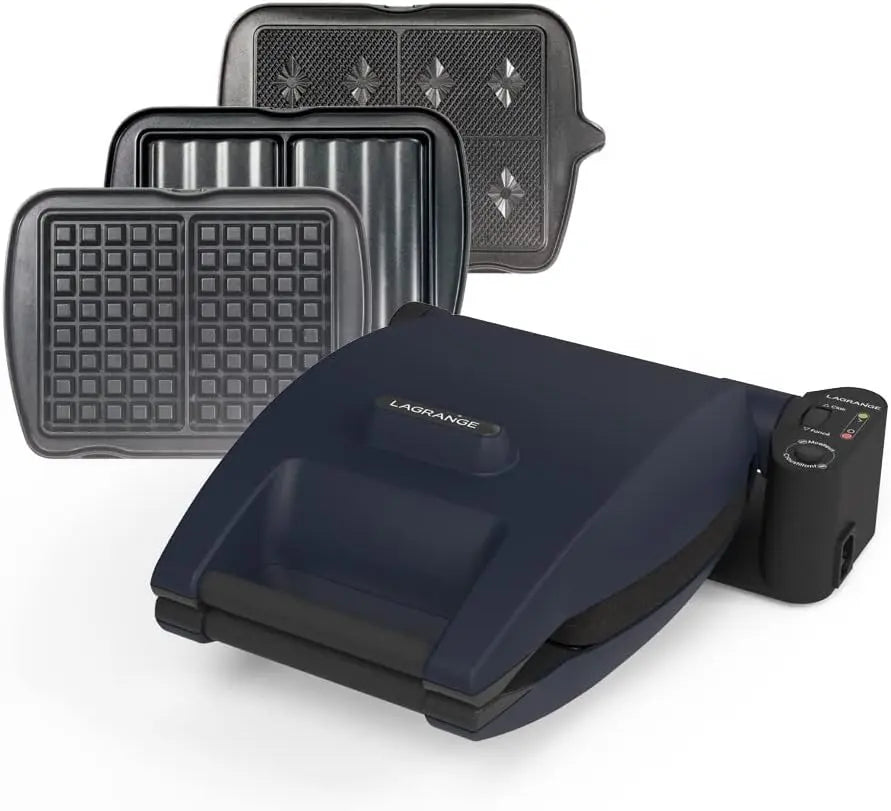 LAGRANGE Gaufrera Premium LAGRANGE - multifuncional para gofres, sándwiches y obleas, negro