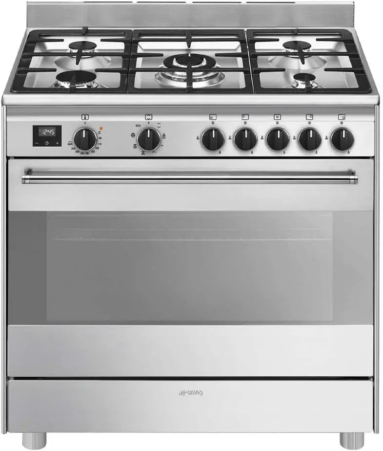 Cocina de gas Smeg Master BG91X2 four et cuisinière Gaz acero inoxidable A, plata