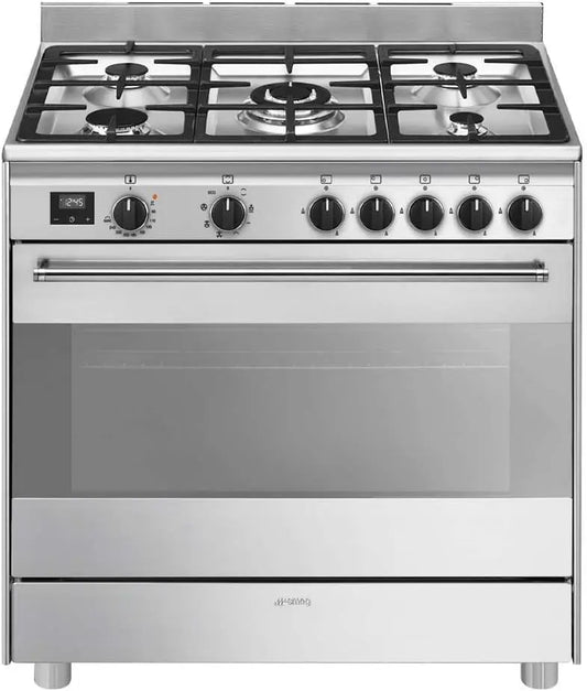 Cocina de gas Smeg Master BG91X2 four et cuisinière Gaz acero inoxidable A, plata
