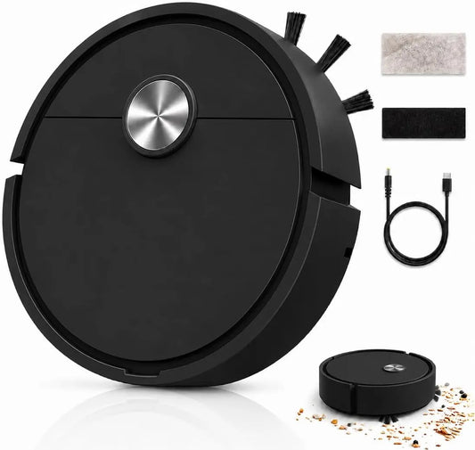 Escritorio Tomedeks 1 unidad Negro Robot aspiradora Para Coche, Minirobot aspiradora Y Fregona Para Coche Y Escritorio, negro