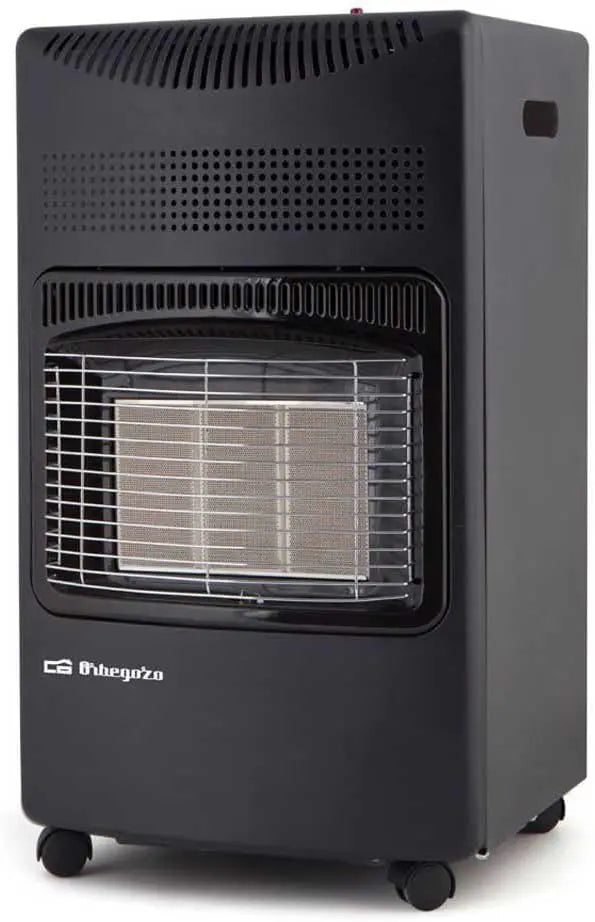 Calefactor Orbegozo HCE 73, Estufa gas butano, 4200 W, 3 niveles de potencia, triple sistema de seguridad, apta para gas butano y propano, negro