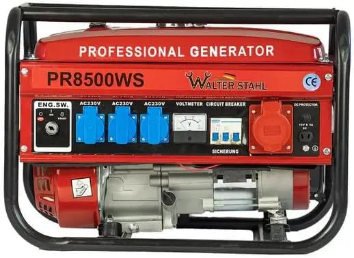 Generador doitBau de corriente con gasolina, generador de corriente con accesorios, generador de corriente de emergencia silencioso, rojo