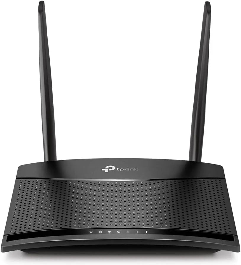 Router TP-Link TL-MR100, 4G LTE SIM, WiFi 4 300 Mbps, 2 Puertos Ethernet, negro