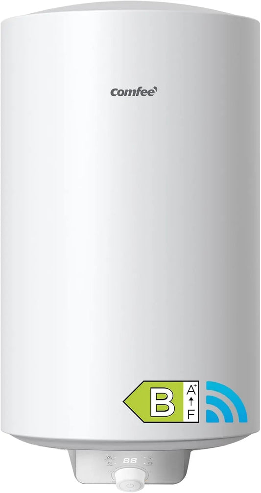 Termo eléctrico Comfee ' D80-15EFG Calentador de Agua Eléctrico Vertical 80 L, WiFi, Blanco