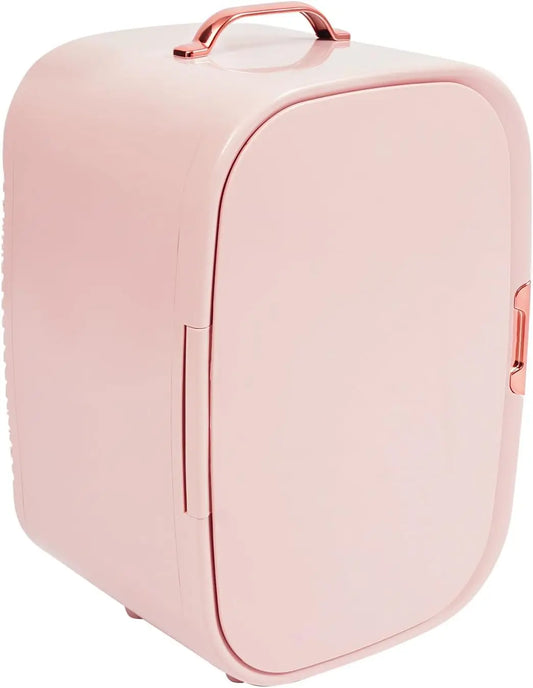 Nevera portátil DCSYOG Refrigerador cosmético de 12 litros, mini nevera portátil, 220 V CA/12 V CC, cuidado de la piel pequeño, blanco