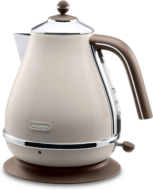 De'Longhi KBOV 2001.BG Tetera eléctrica, 2000 W, Acero Inoxidable, Beige