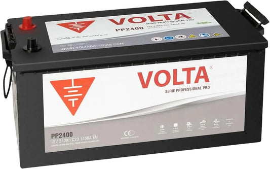 Volta baterías Bateria de Camión profesional Pro 240Ah 1450A Volta PP2400I - Borne +Izq, negro