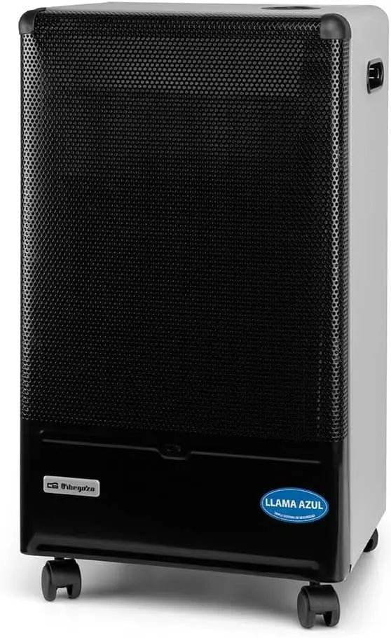 Calefactor Orbegozo HBF 90, Estufa de gas butano, 4200 W, tecnología de llama azul, Triple sistema de seguridad, apta para gas butano y propano