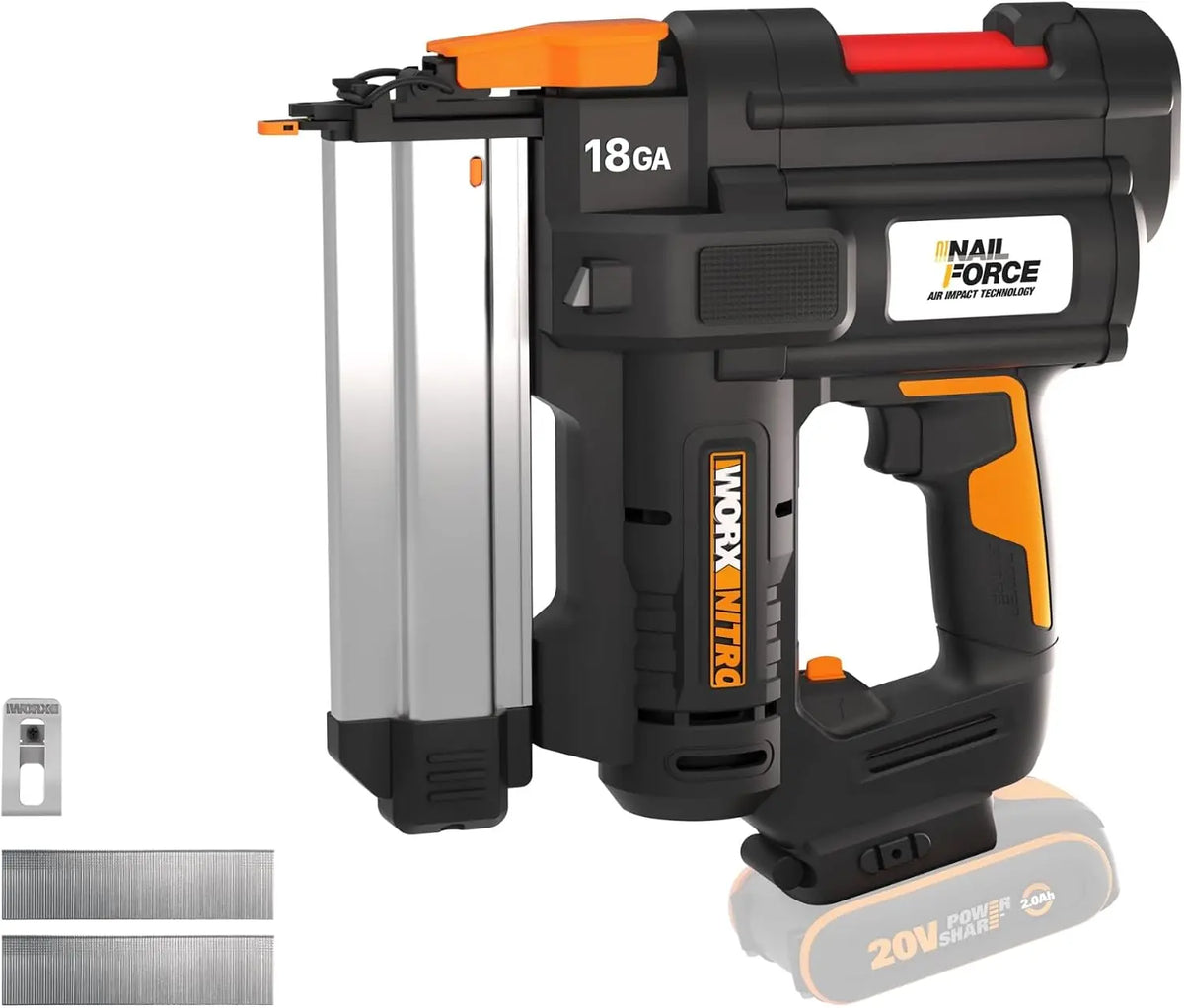 WORX Clavadora a batería 20V - 18GA PowerShare, negro
