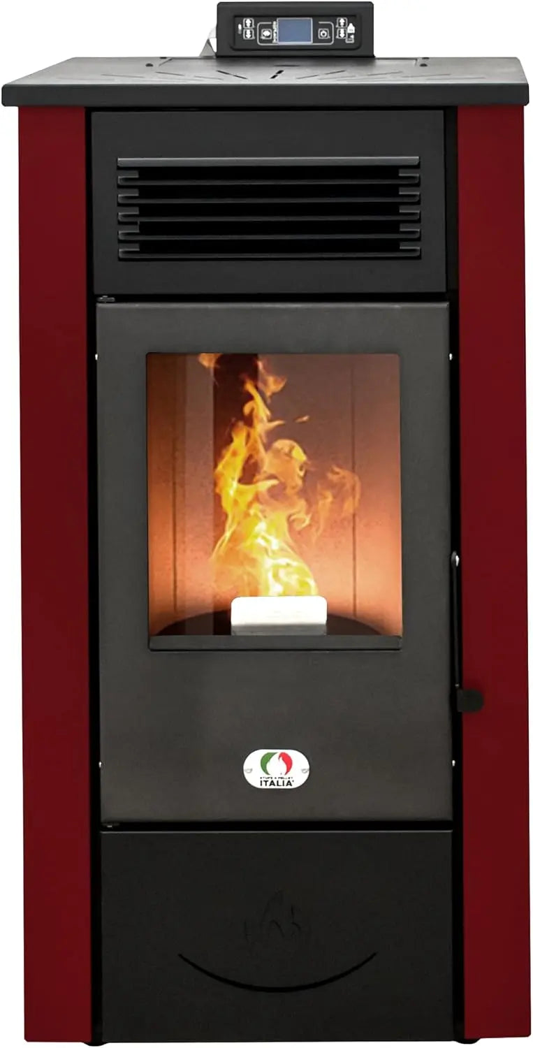 Calefactor STUFE A PELLET ITALIA ESTUFA DE PELLET ITALIA Canada 12 KW 5 Estrellas WiFi, negro