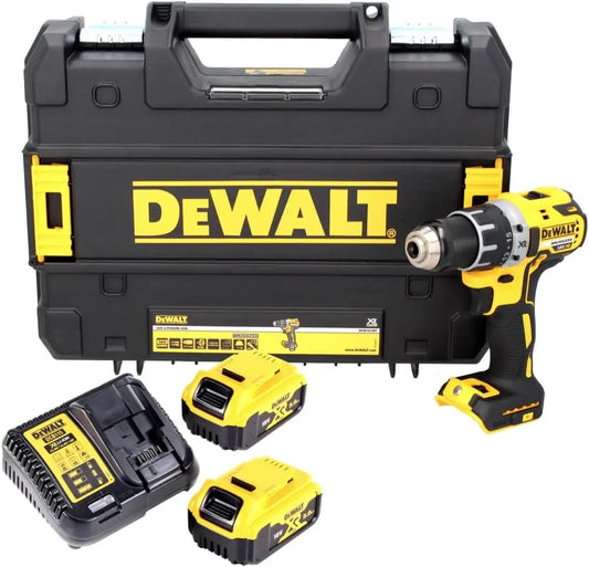 Atornillador DEWALT DCD791P2-QW - Taladro Atornillador sin Escobillas XR 18 V 13 mm 70 Nm con 2 Baterías Li-Ion 5.0 Ah con Maletín Tstak, 235 W