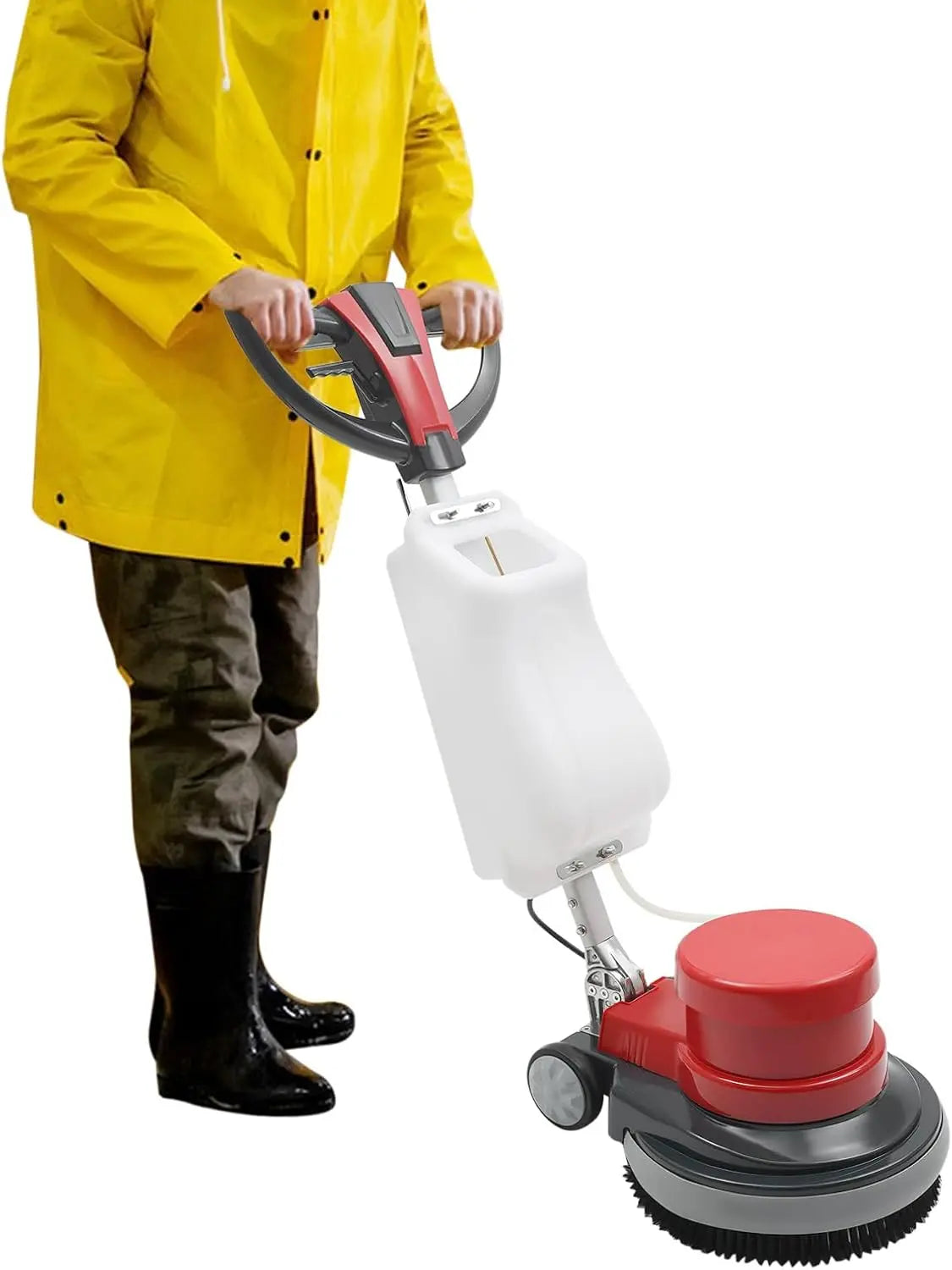 Wiyuer 1100W máquina de disco único hogar limpiador fregadora comercial piso limpieza 2,11L tanque de agua 1000mm/39.5' cable de alimentación