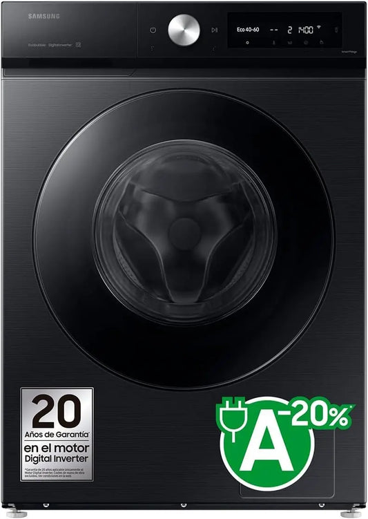 Lavadora Samsung 11KG NEGRA AI ECOBUBBLE? , CLASIFICACIÓN ENERGÉTICA A WW11DB7B94GBU3, negro