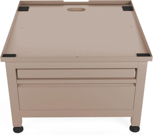 Lavadora Wasophoogte Soporte para lavadora con cajón y estante, armario para lavadora, pedestal para lavadora, universal, naranja