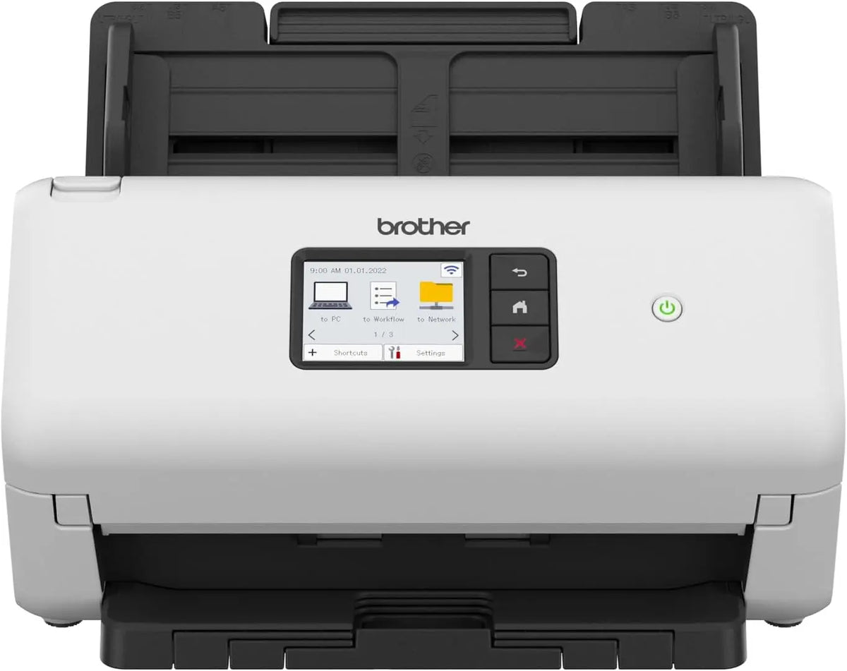 Brother ADS-4550W. Escáner A4 de sobremesa. Digitaliza a 70ppm a Doble Cara, con conexión a rojo Cableada y WiFi