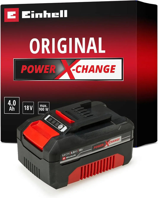 Einhell Original Batería PXC de 18 V y 4,0 Ah, rojo