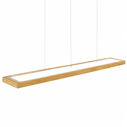 Lampada a Sospensione LED in Legno Regolabile con Telecomando, 40W Dimmerabile per Sala da Pranzo e Cucina