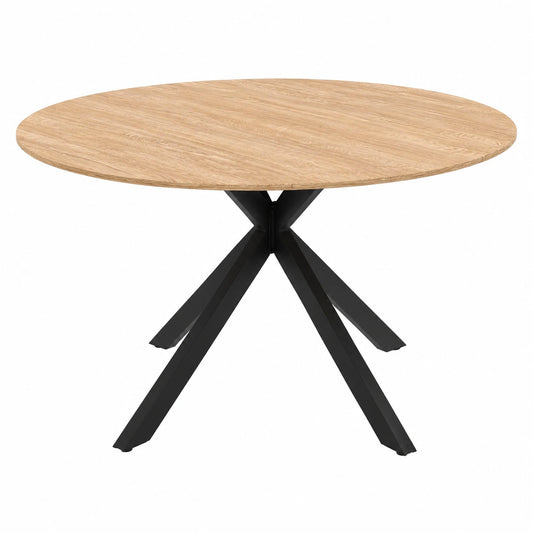 Set Tavolo Rotondo Estensibile Alix e 4 Sedie Mila in Velluto Grigio
